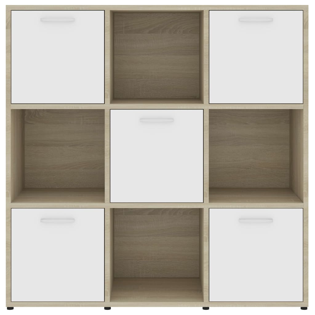 Boekenkast 90x30x90 cm bewerkt hout