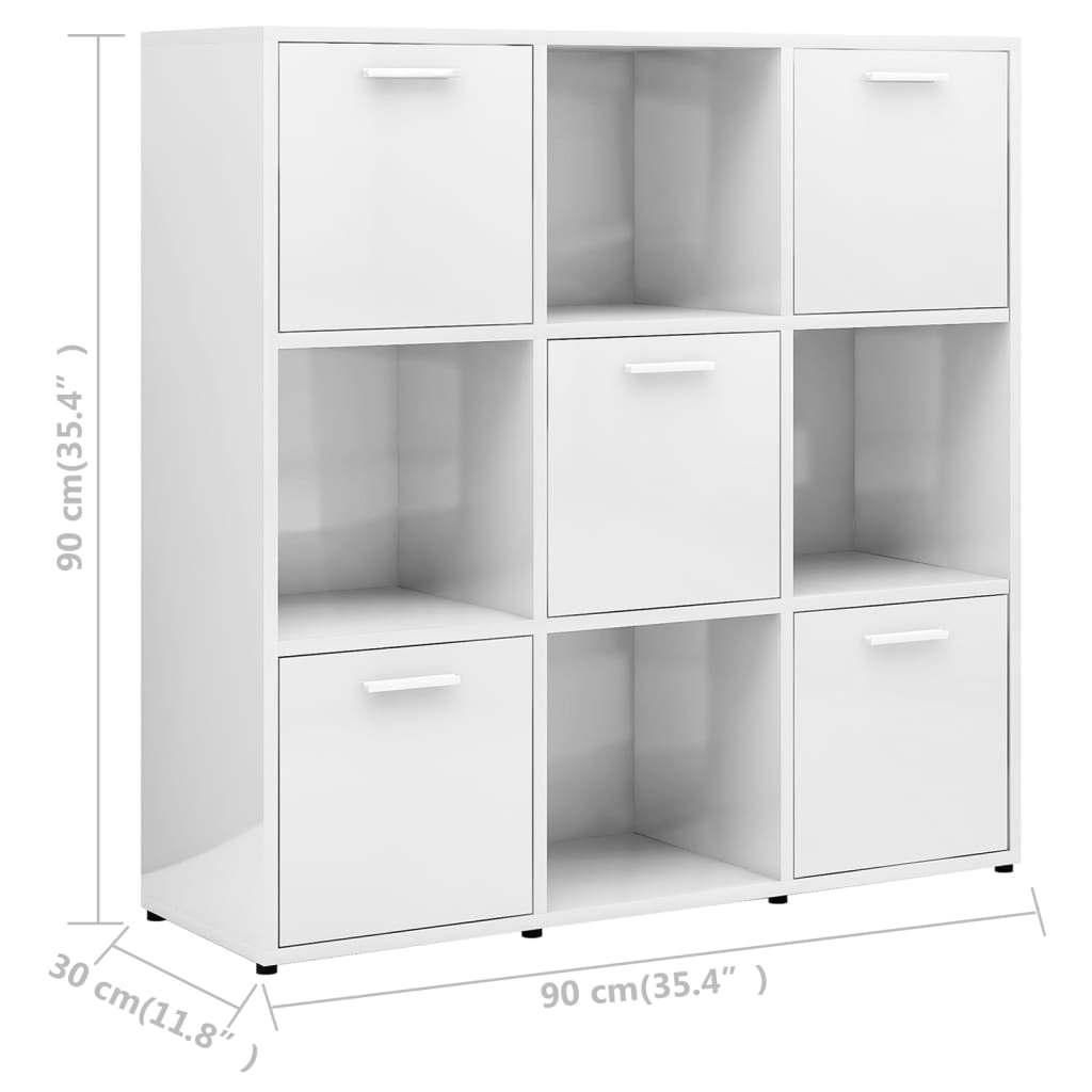 Boekenkast 90x30x90 cm bewerkt hout