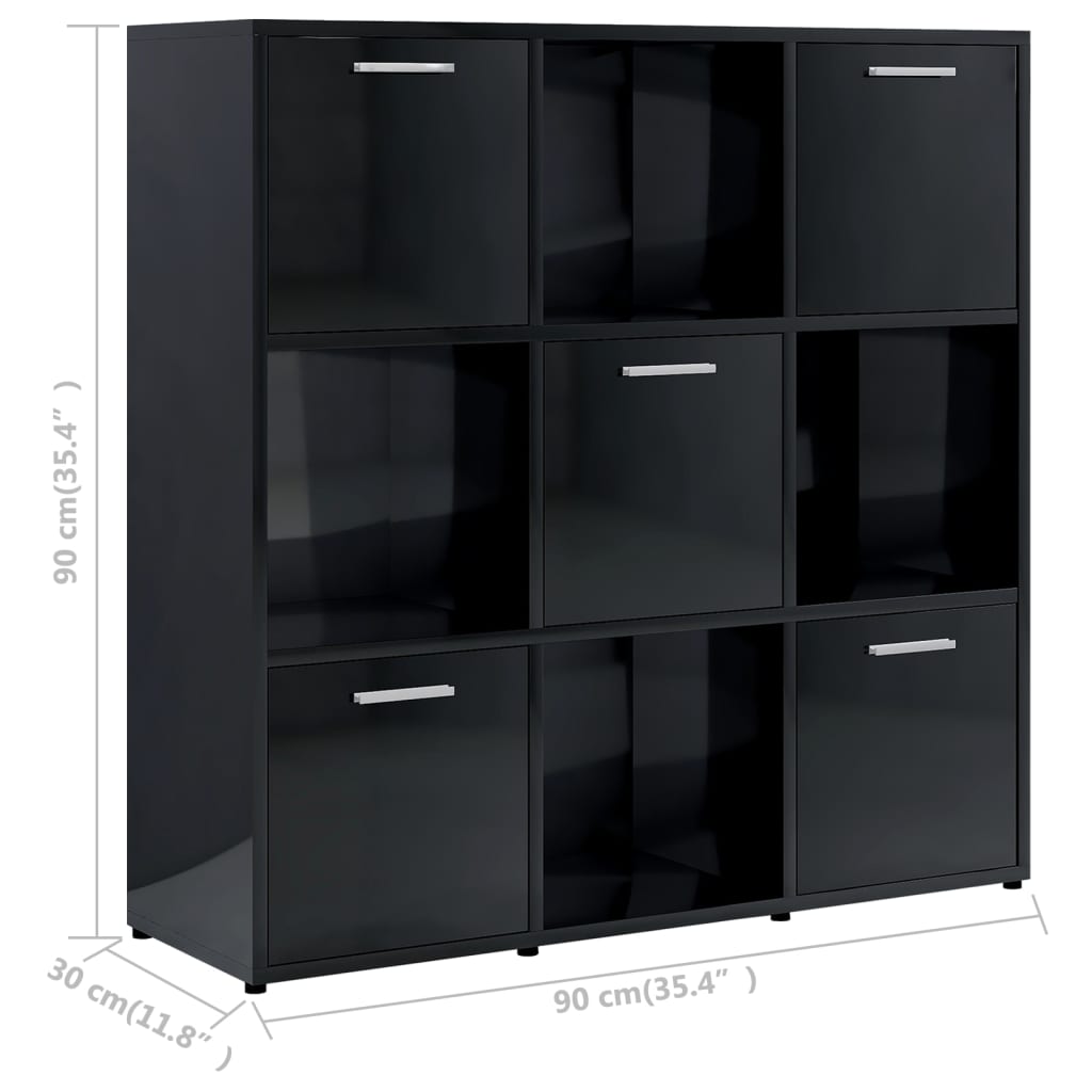 Boekenkast 90x30x90 cm bewerkt hout