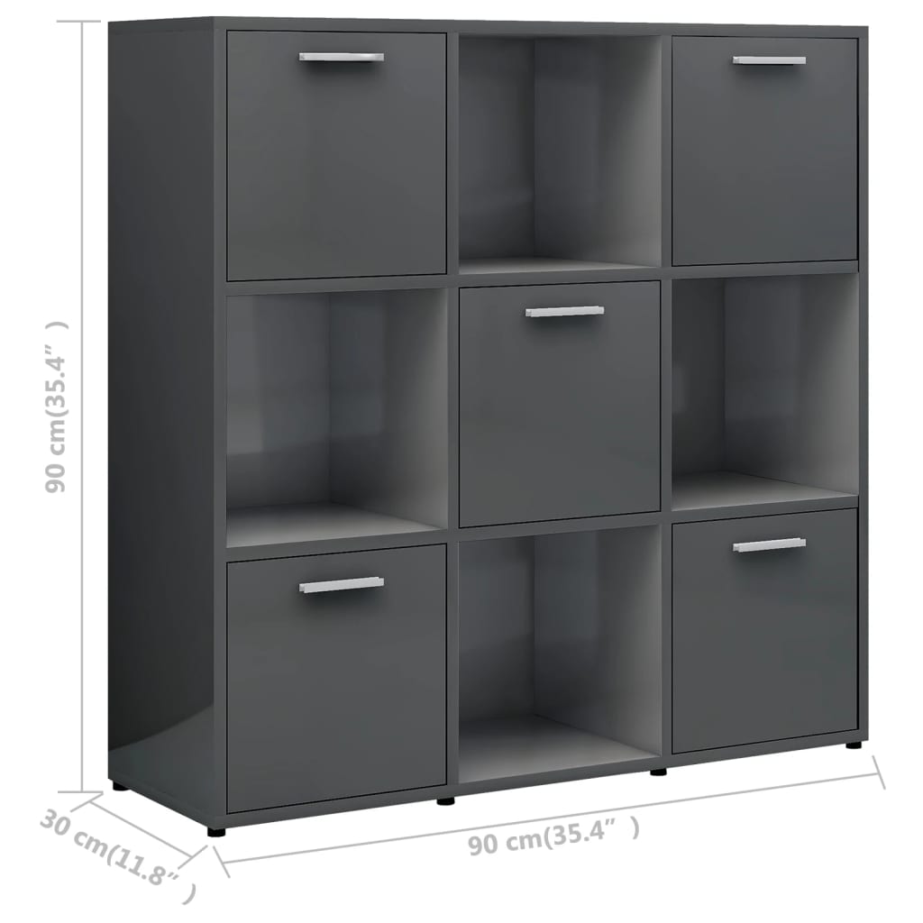 Boekenkast 90x30x90 cm bewerkt hout