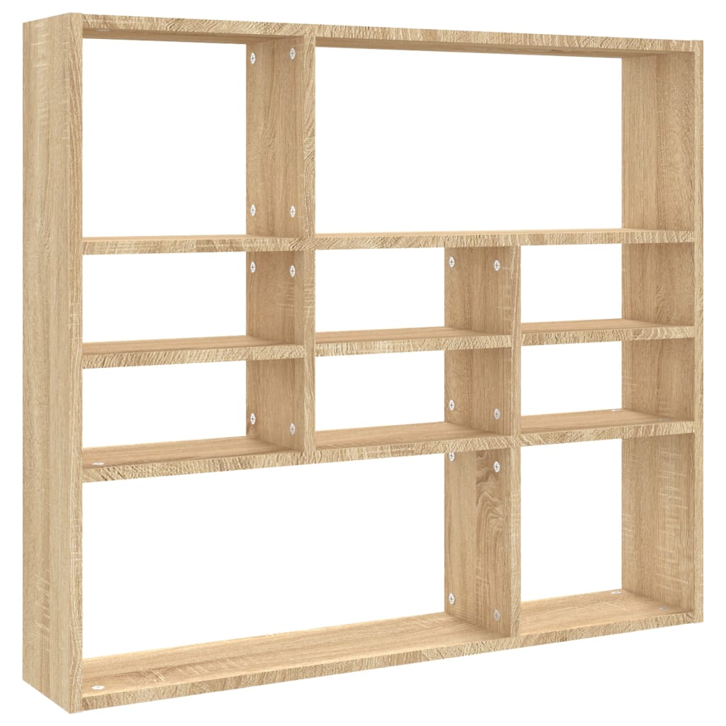 Wandschap 90x16x78 cm bewerkt hout