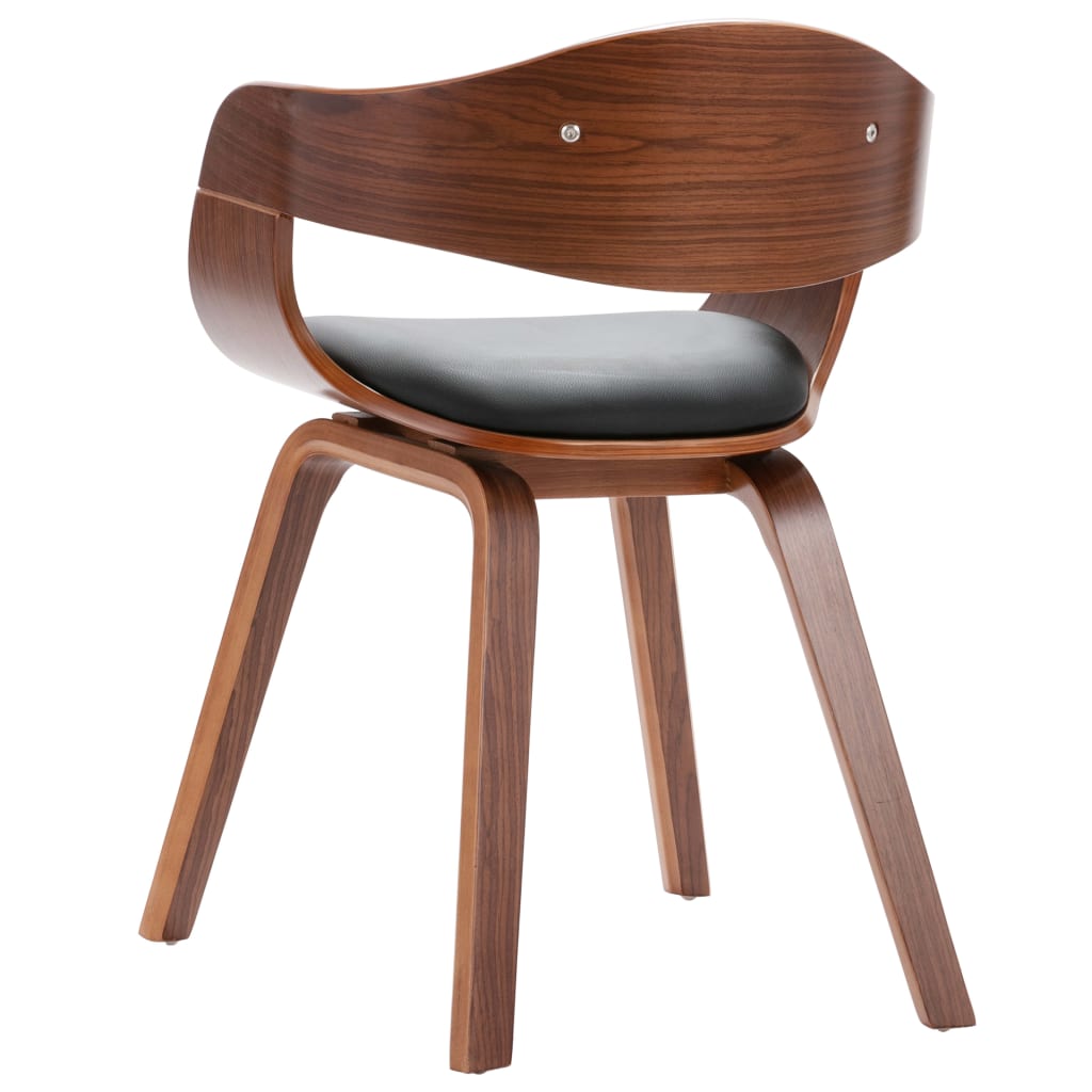 Eetkamerstoelen 2 st gebogen hout stof