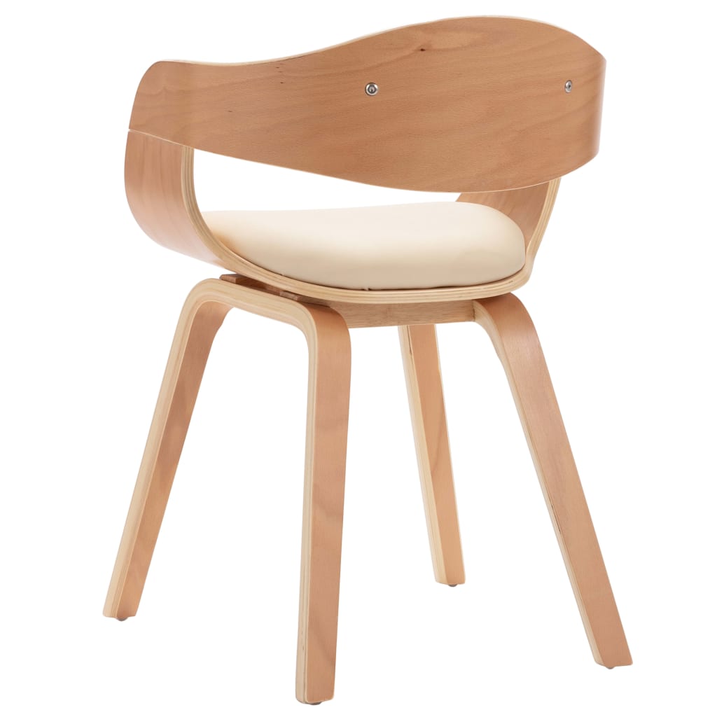 Eetkamerstoelen 6 st gebogen hout stof