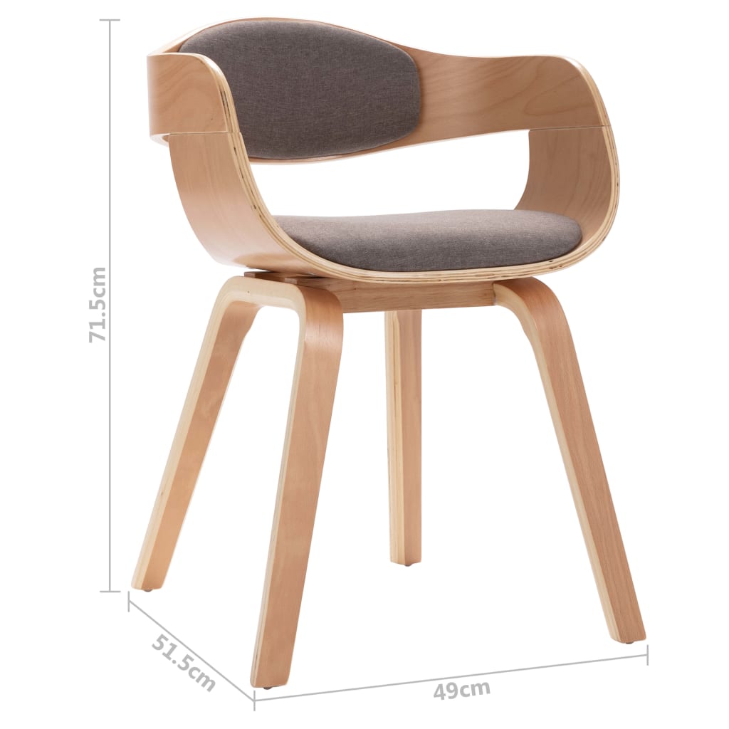 Eetkamerstoelen 6 st gebogen hout kunstleer