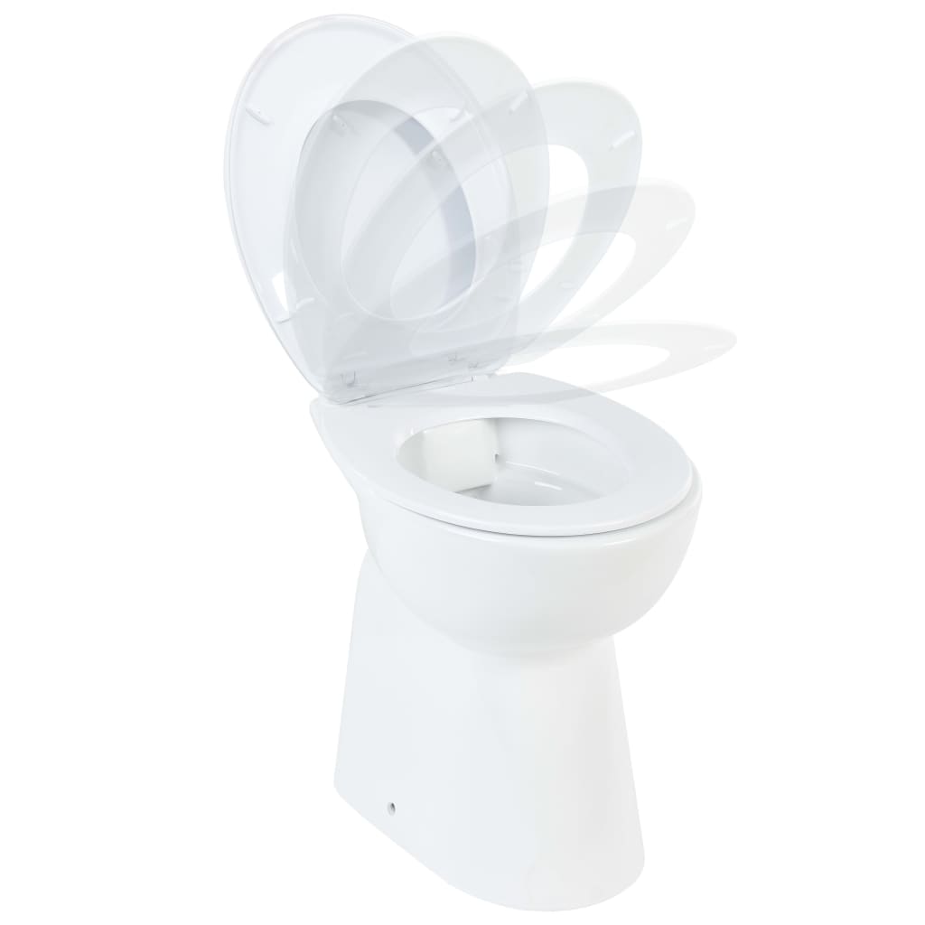 Toilet verhoogd 7 cm soft-close randloos keramiek