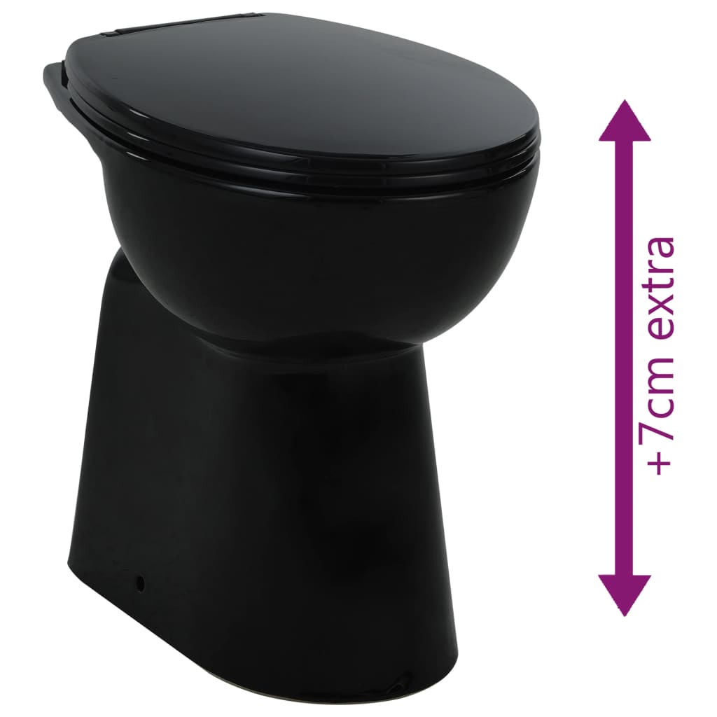 Toilet verhoogd 7 cm soft-close randloos keramiek