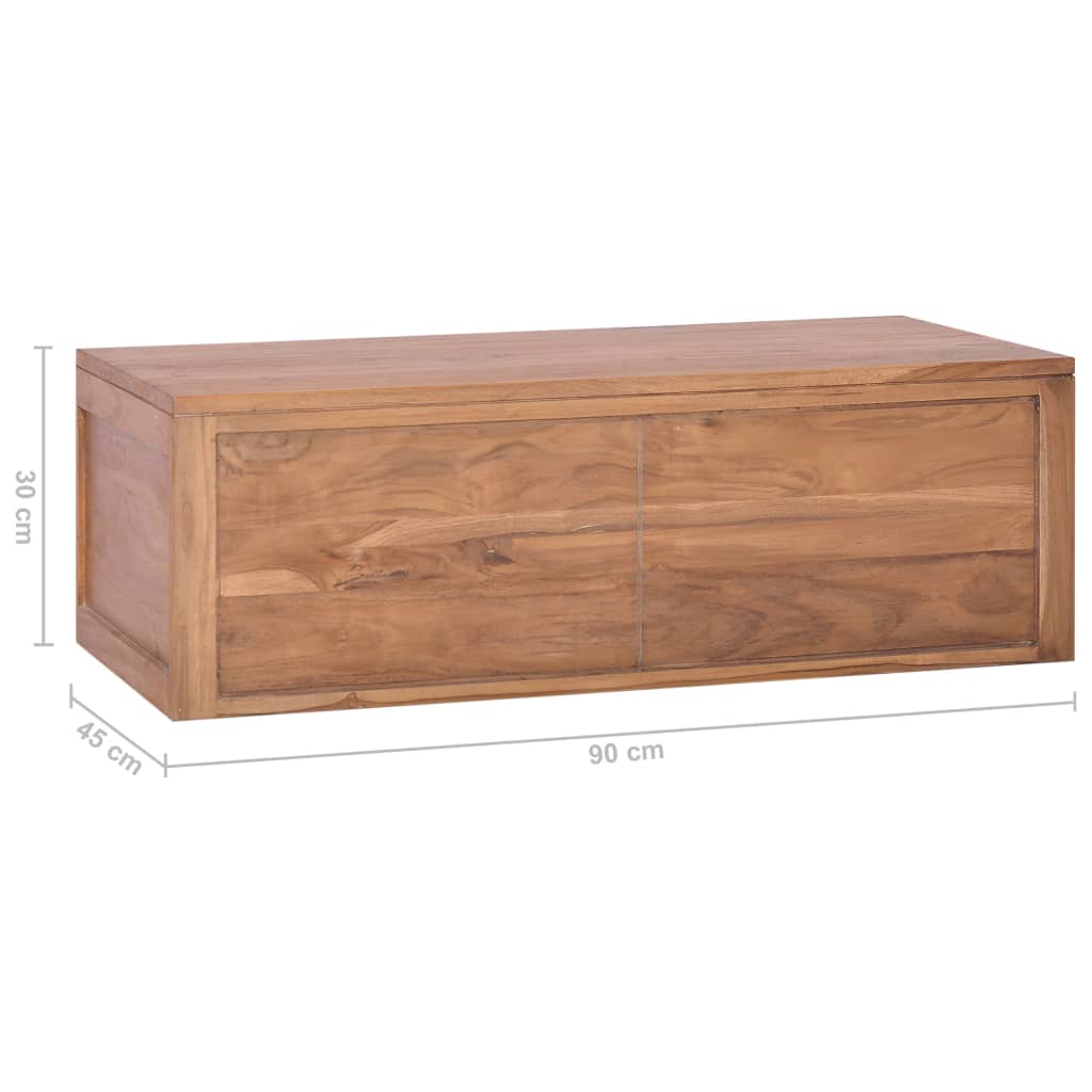 Badkamerwandkast 110x45x30 cm massief teakhout