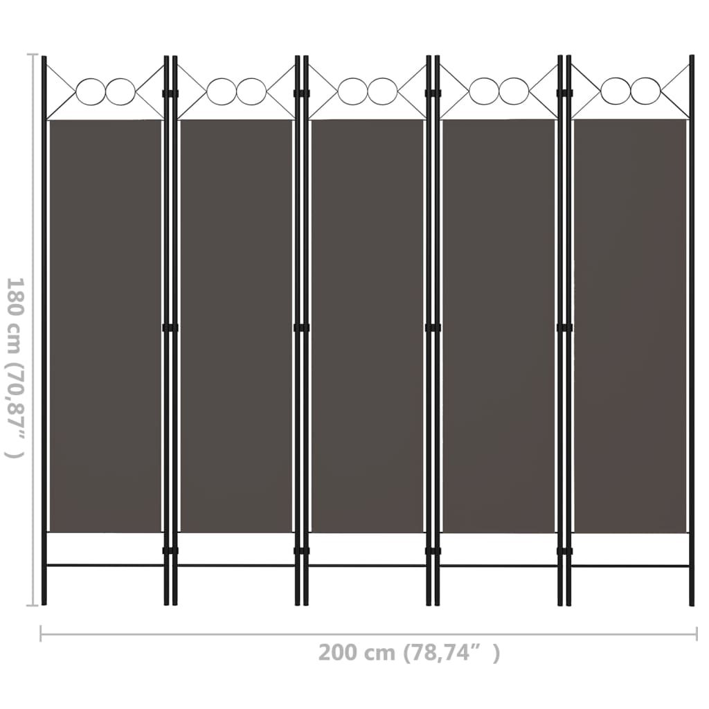 Kamerscherm met 4 panelen 160x180 cm