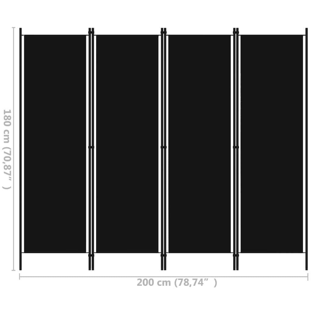 Kamerscherm met 5 panelen 250x180 cm