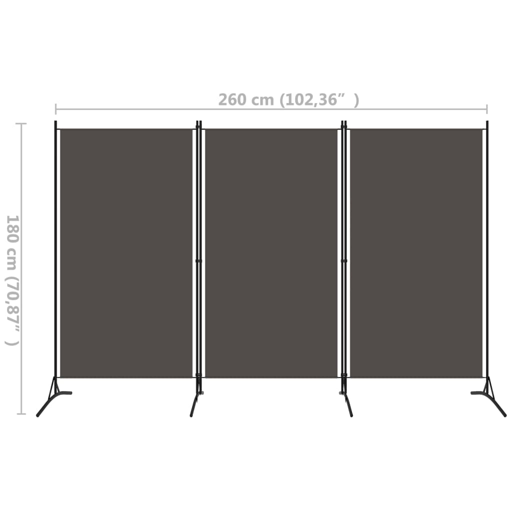 Kamerscherm met 2 panelen 175x180 cm stof