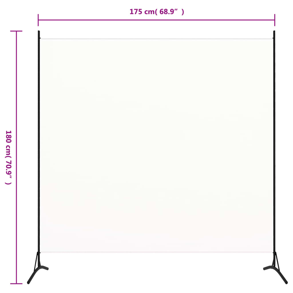 Kamerscherm met 4 panelen 698x180 cm stof