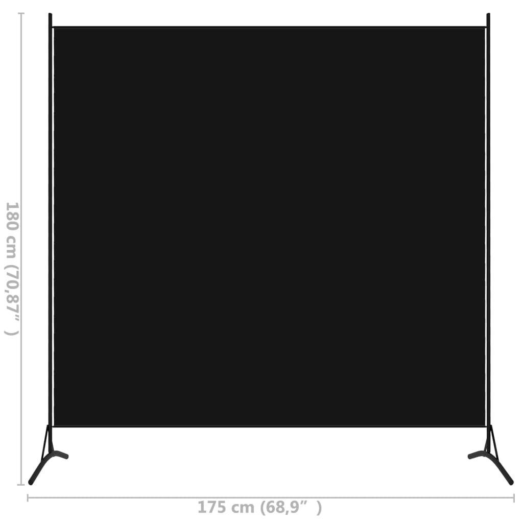 Kamerscherm met 4 panelen 698x180 cm stof