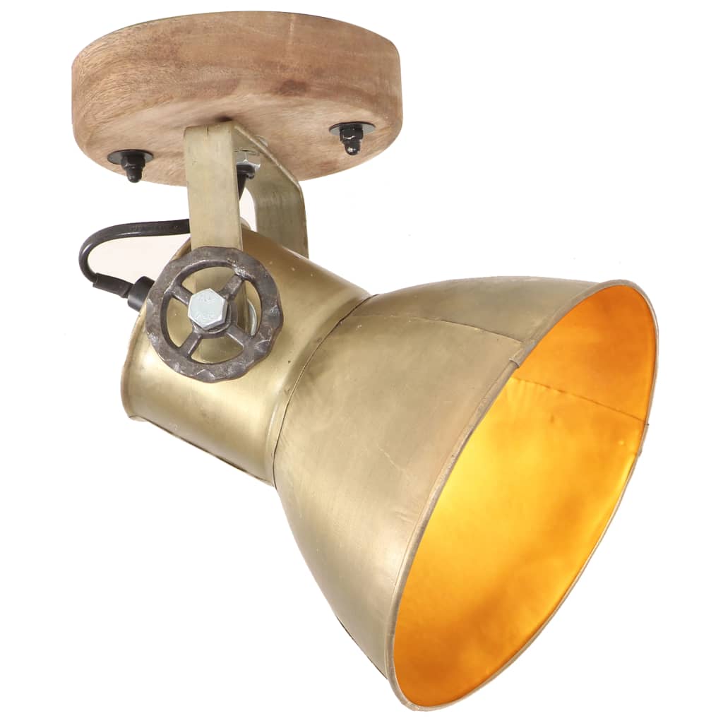 Wandlamp industrieel E27 65x25 cm messingkleurig