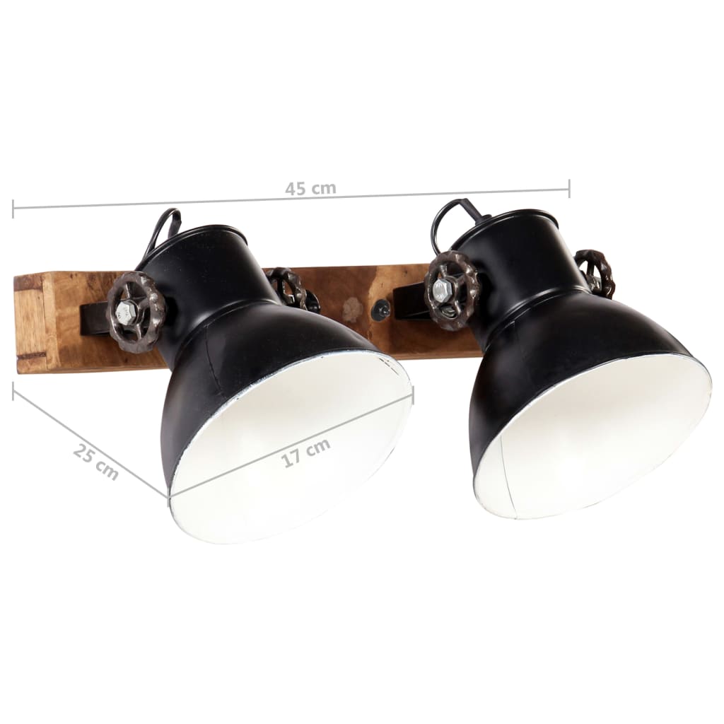 Wandlamp industrieel E27 45x25 cm messingkleurig