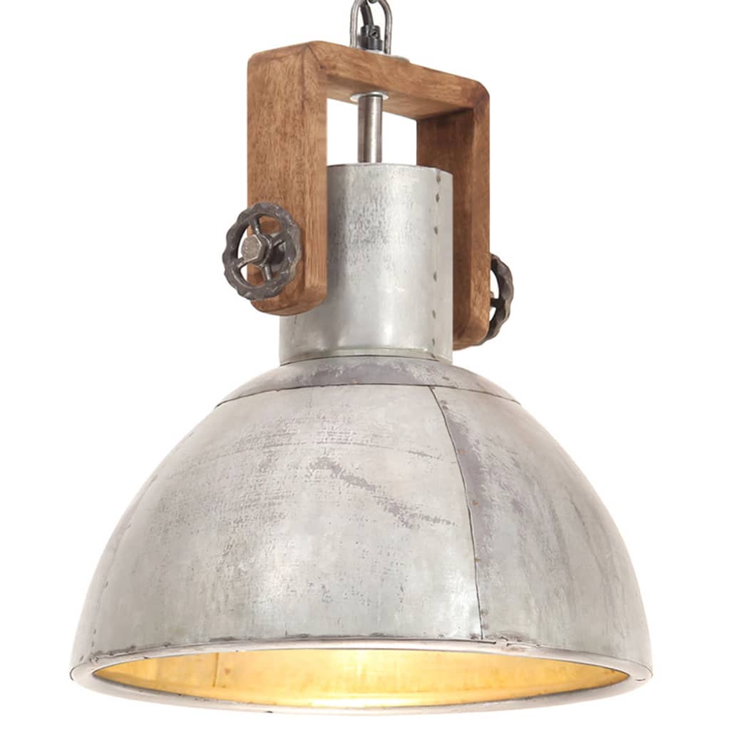 Hanglamp industrieel rond 25 W E27 40 cm wit