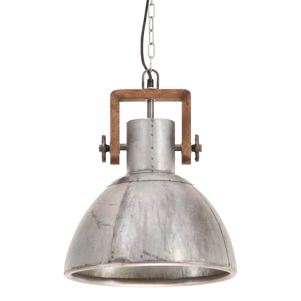 Hanglamp industrieel rond 25 W E27 40 cm wit