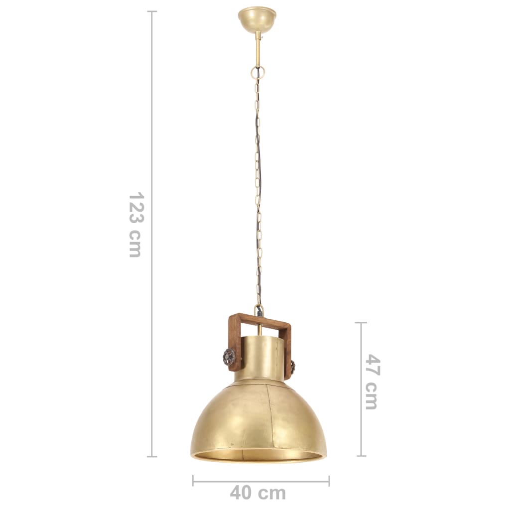 Hanglamp industrieel rond 25 W E27 40 cm wit