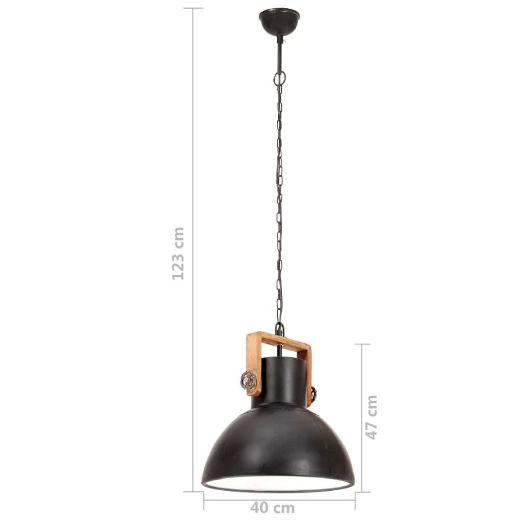 Hanglamp industrieel rond 25 W E27 40 cm wit