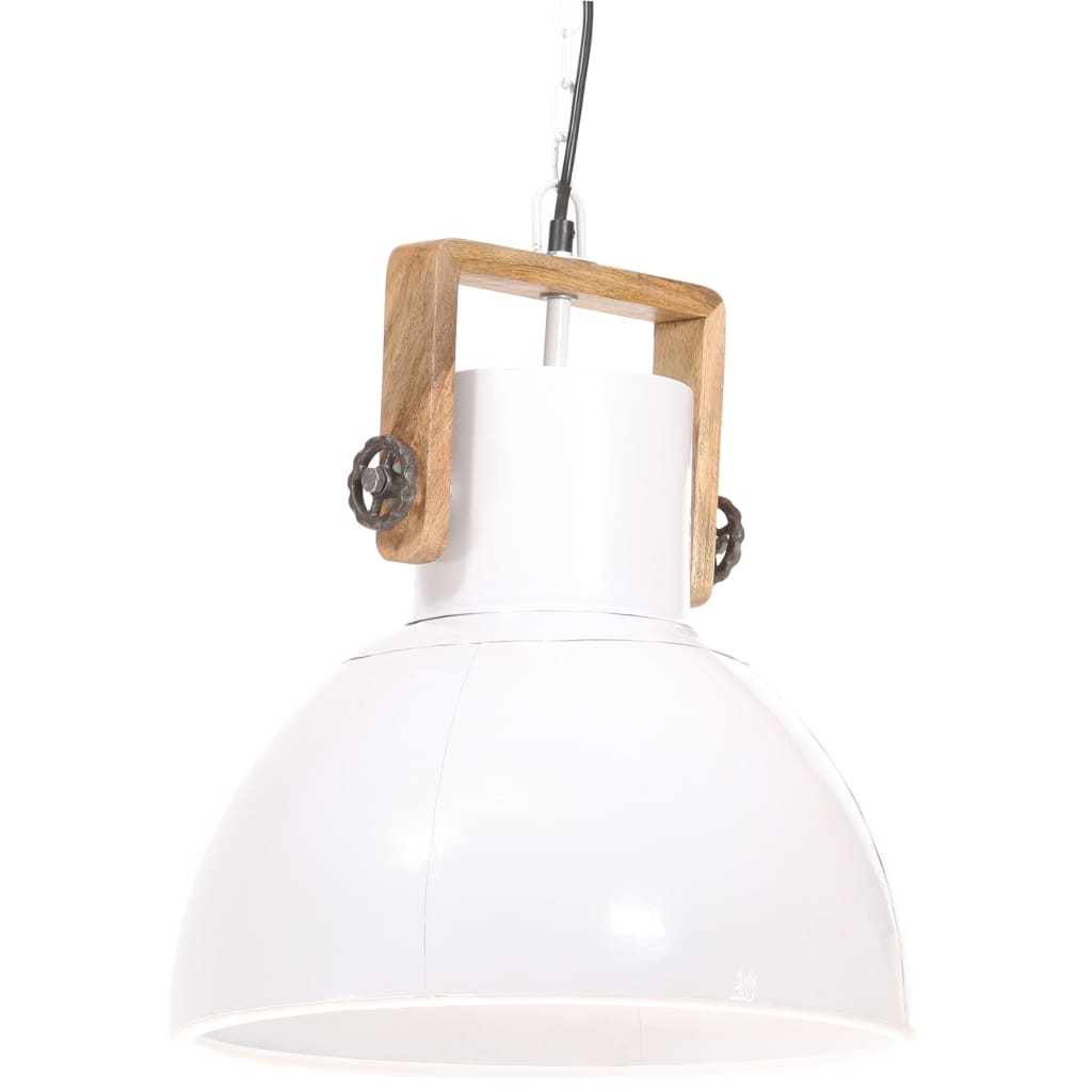 Hanglamp industrieel rond 25 W E27 40 cm wit