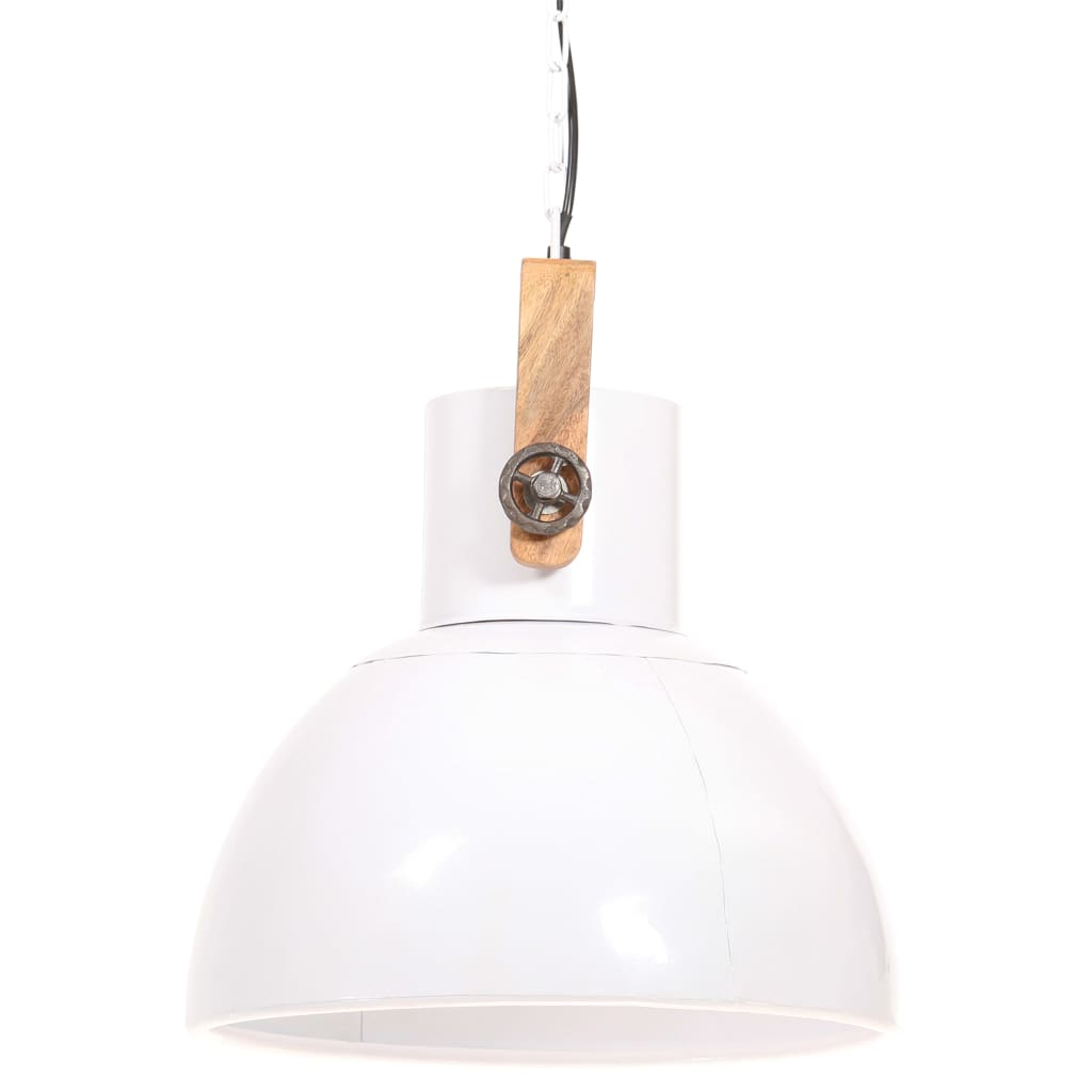 Hanglamp industrieel rond 25 W E27 40 cm wit