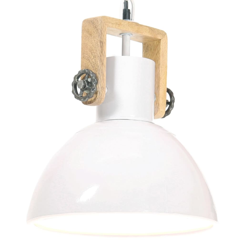 Hanglamp industrieel rond 25 W E27 40 cm wit