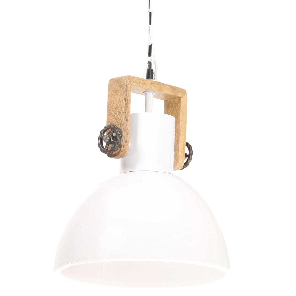 Hanglamp industrieel rond 25 W E27 40 cm wit