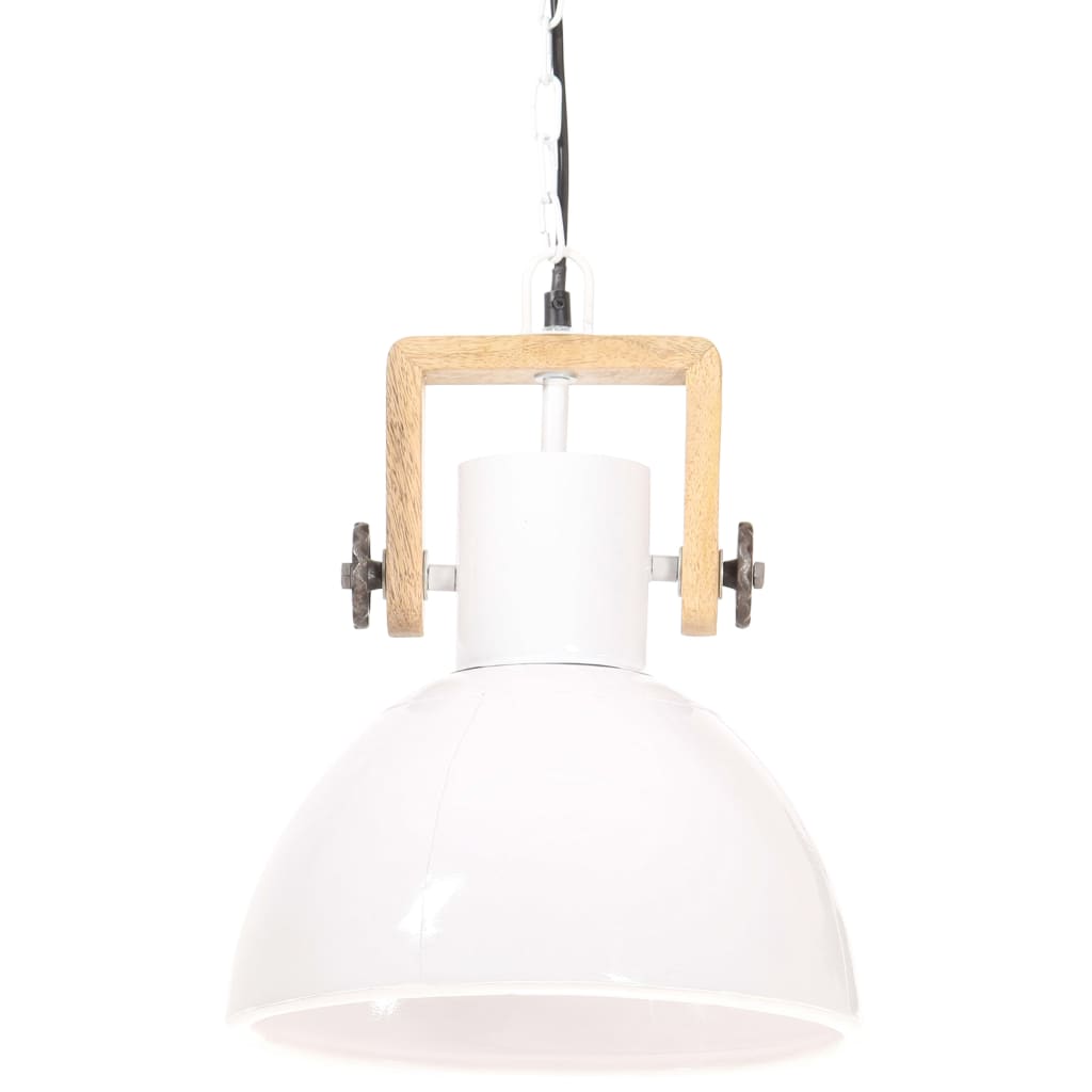 Hanglamp industrieel rond 25 W E27 40 cm wit