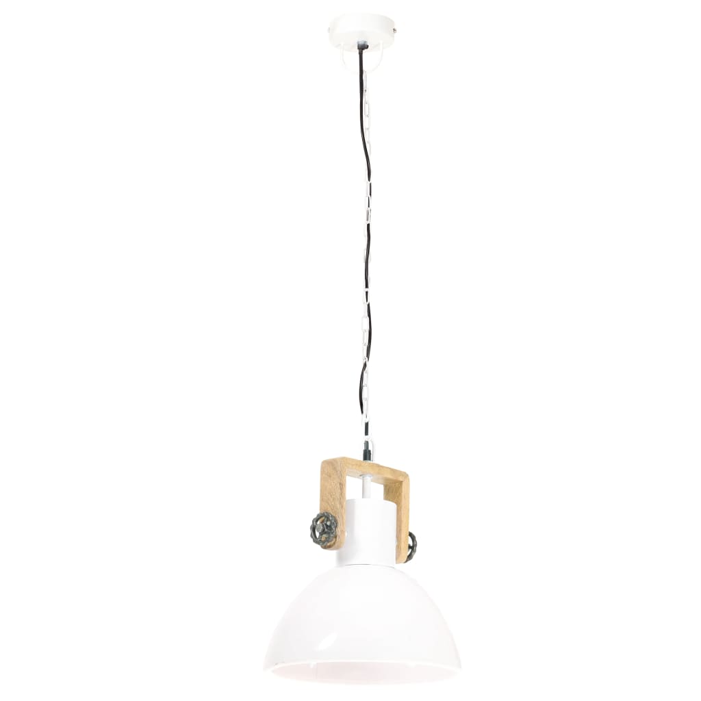 Hanglamp industrieel rond 25 W E27 40 cm wit