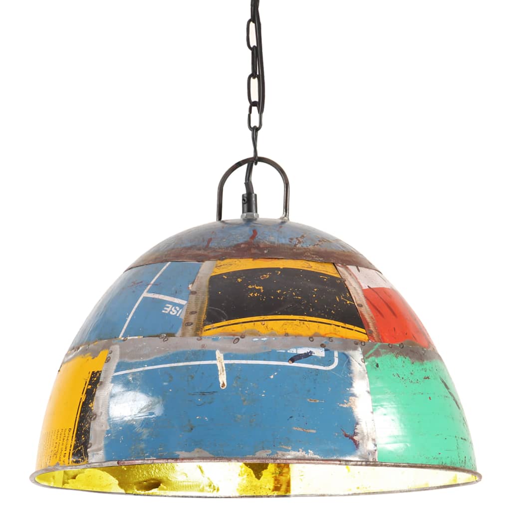 Hanglamp industrieel vintage rond 25 W E27 41 cm wit