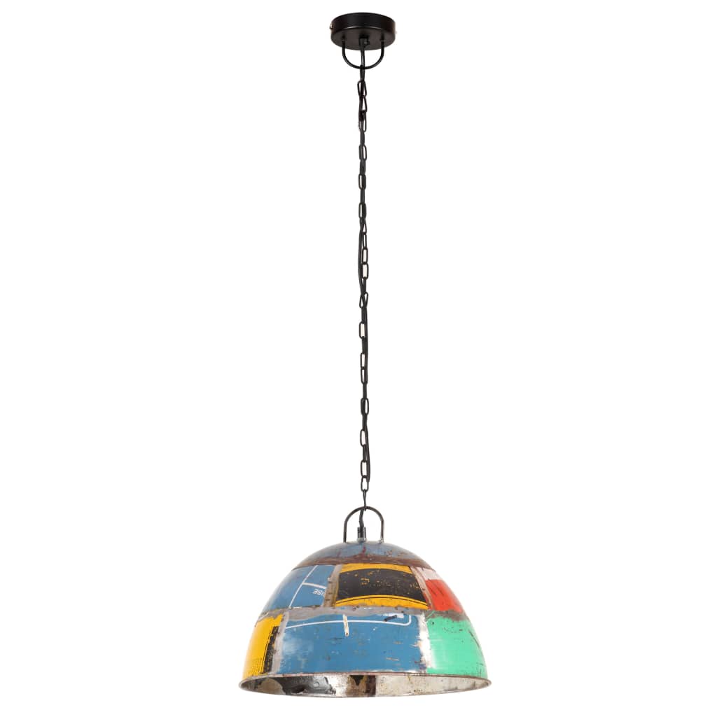 Hanglamp industrieel vintage rond 25 W E27 41 cm wit