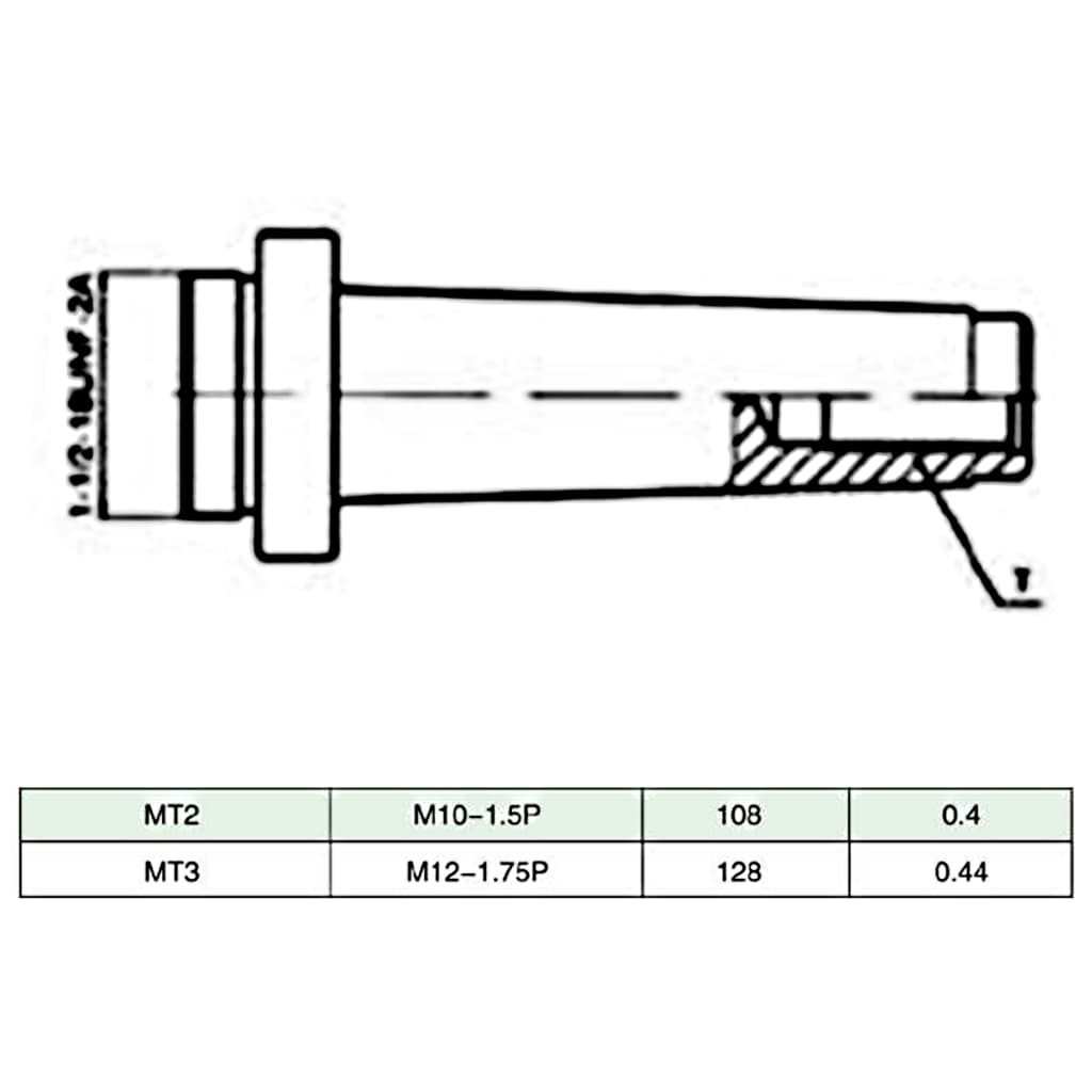 15-delige Boorgereedschapsset met MT2-F1-12 boorkop 50 mm