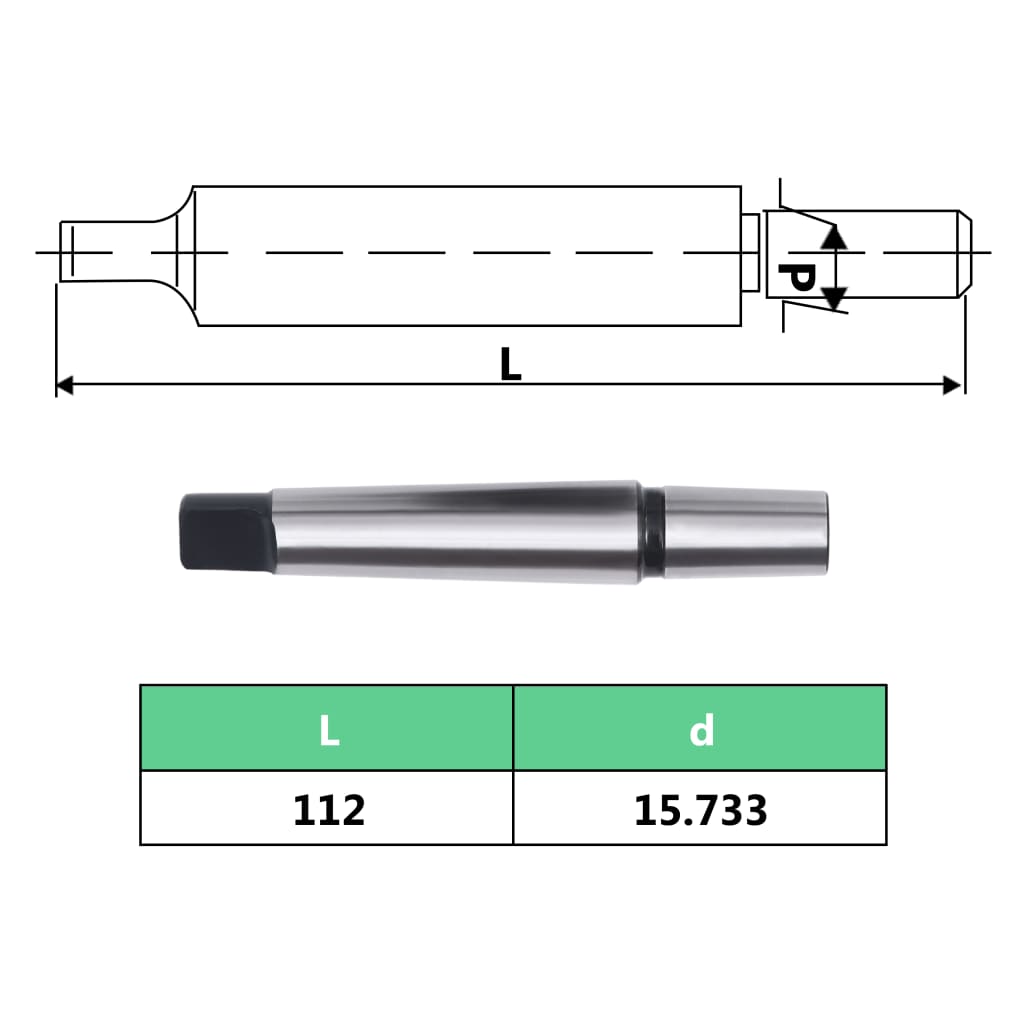 Snelspanboorkop MT3-B18 met 16 mm klembereik