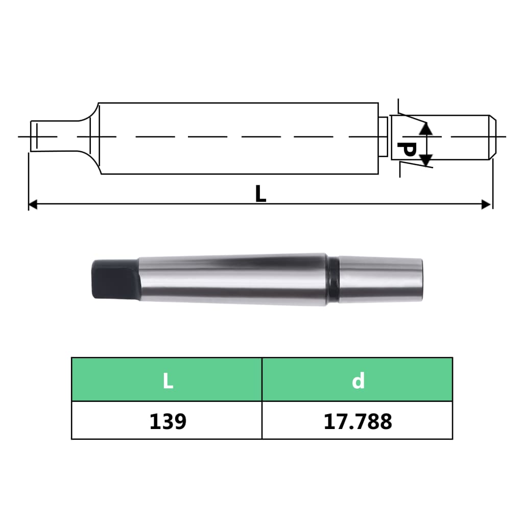 Snelspanboorkop MT3-B18 met 16 mm klembereik