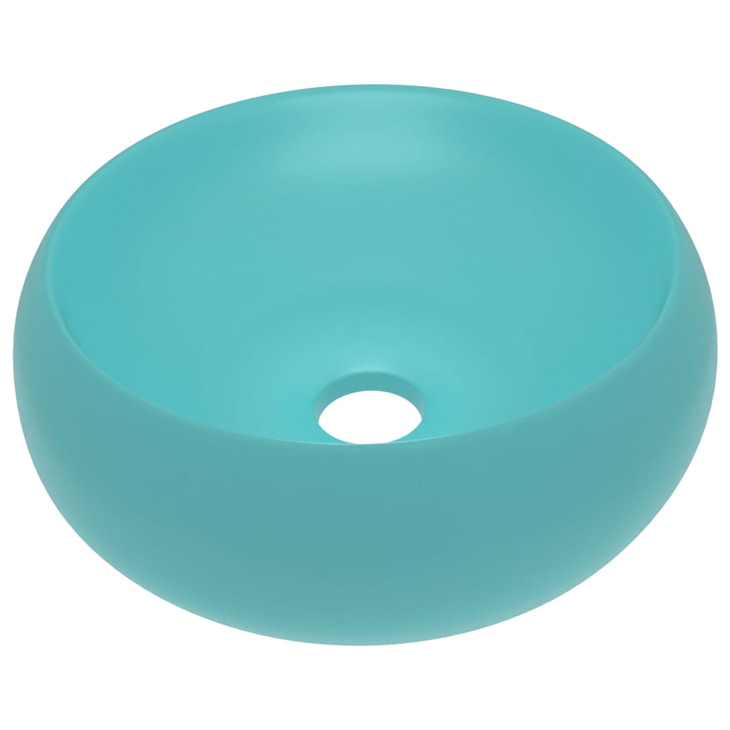 Wastafel rond 40x15 cm keramiek lichtgroen