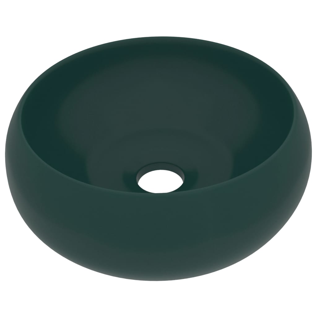 Wastafel rond 40x15 cm keramiek lichtgroen