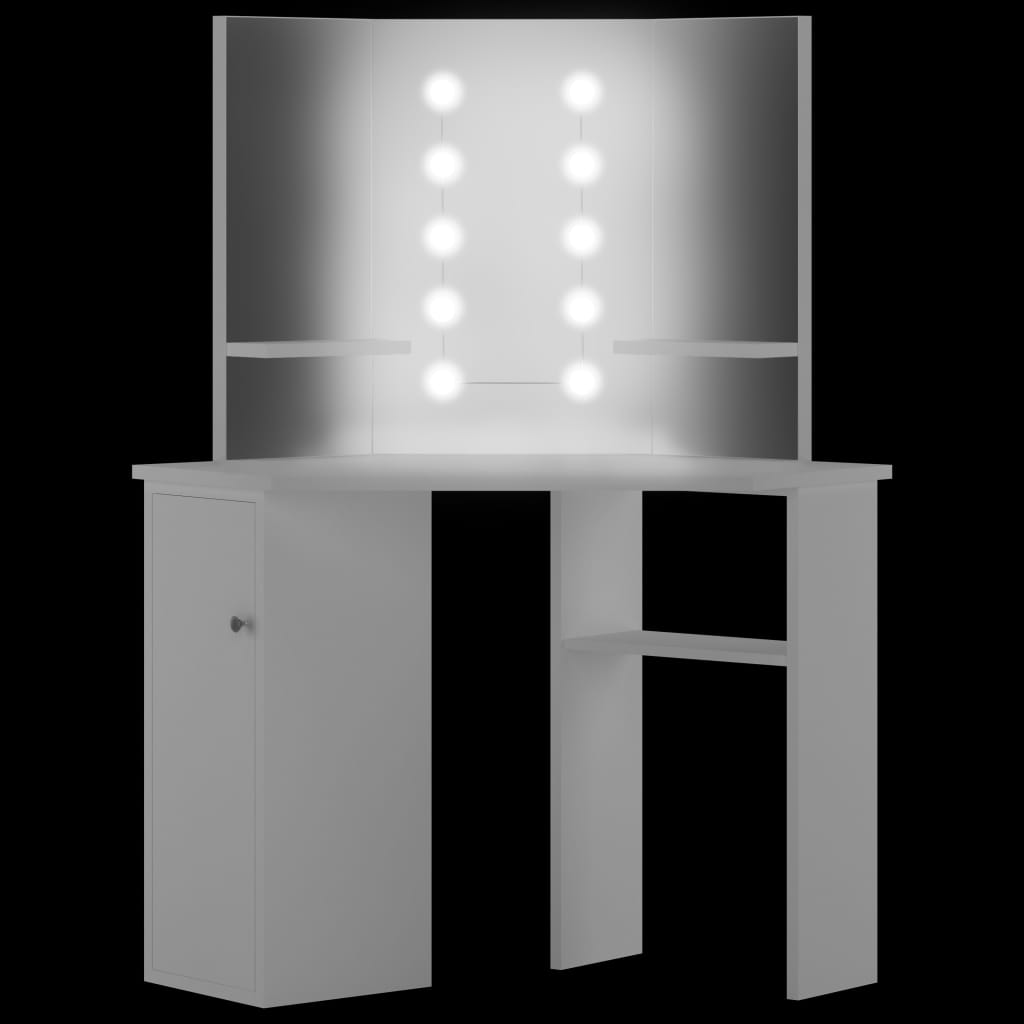 Hoekkaptafel met LED 111x54x141,5 cm