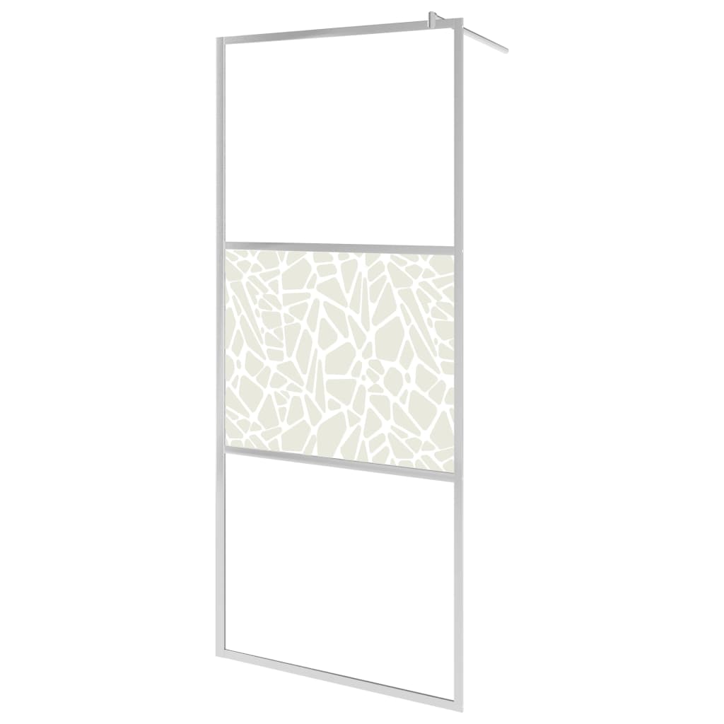 Inloopdouchewand transparant 115x195 cm ESG-glas