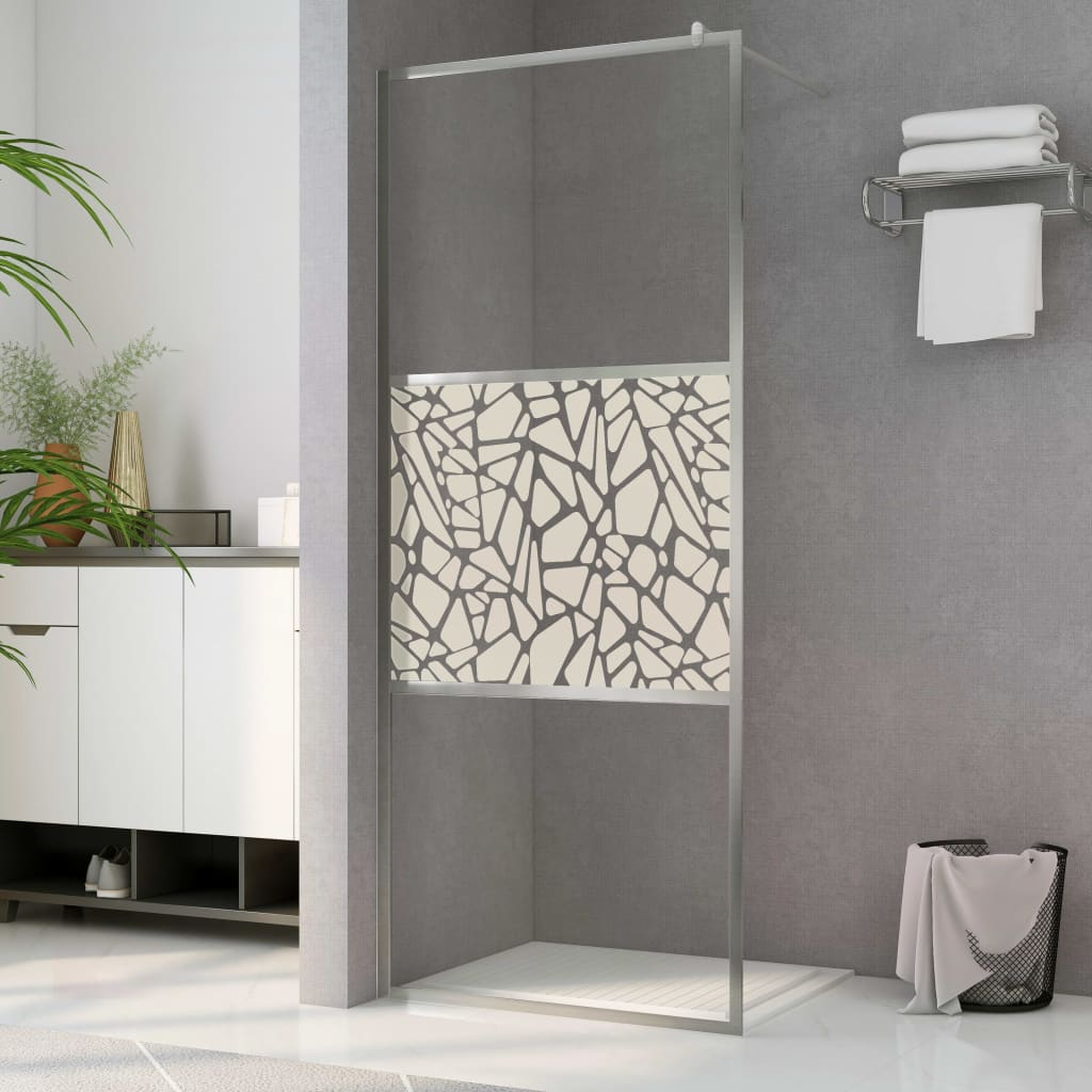 Inloopdouchewand transparant 115x195 cm ESG-glas