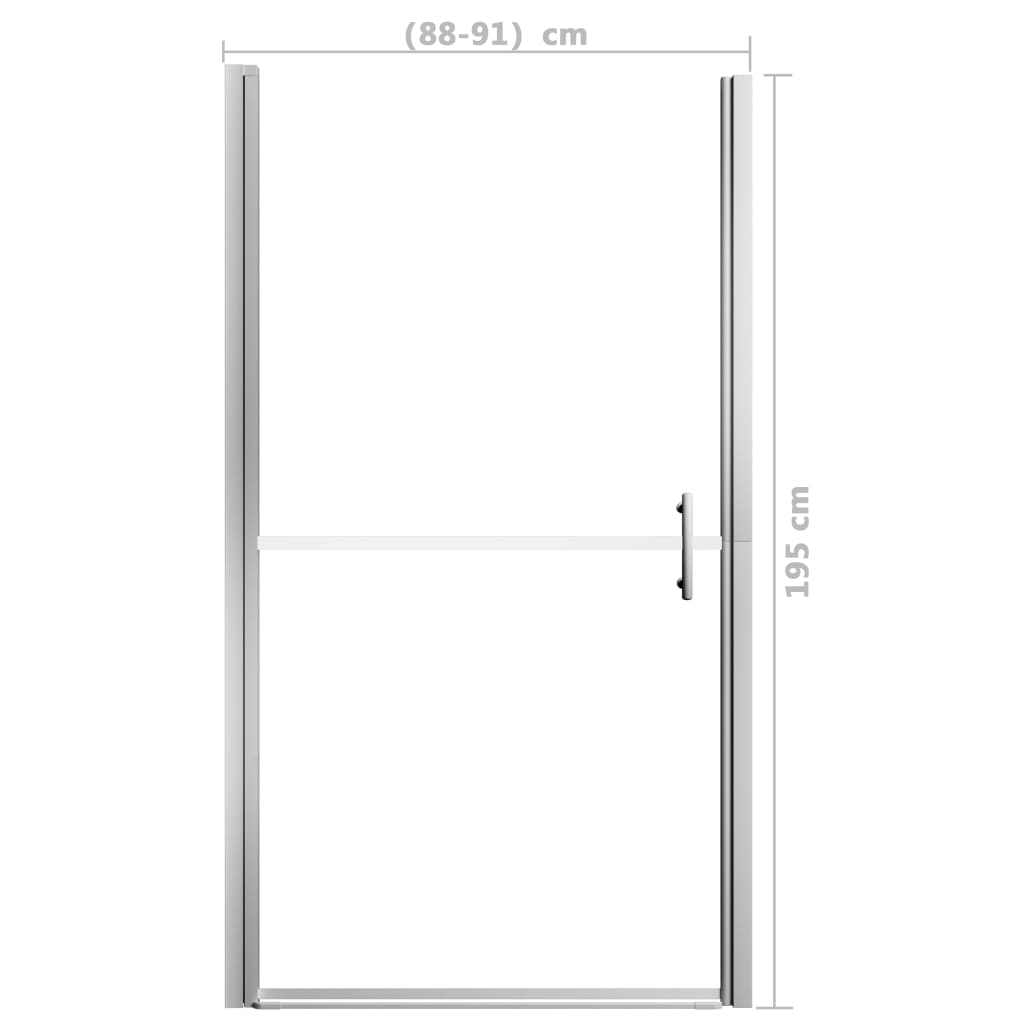 Douchedeur 91x195 cm gehard glas