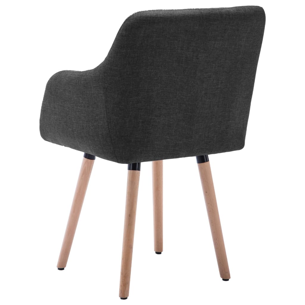 Eetkamerstoelen 2 st stof crèmekleurig