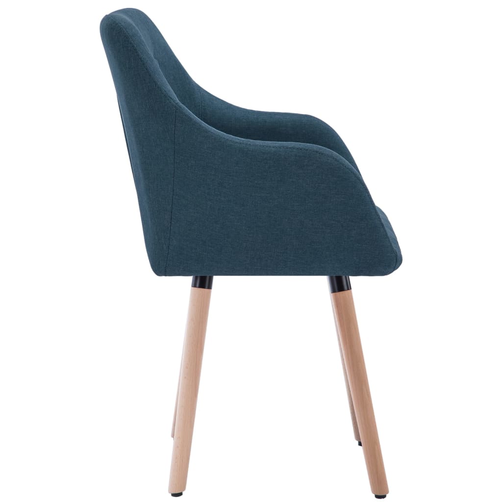 Eetkamerstoelen 2 st stof crèmekleurig