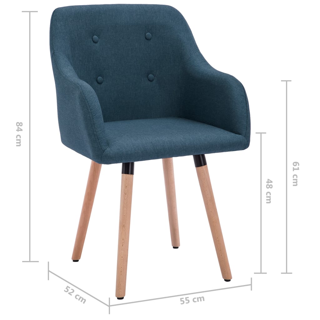 Eetkamerstoelen 2 st stof crèmekleurig