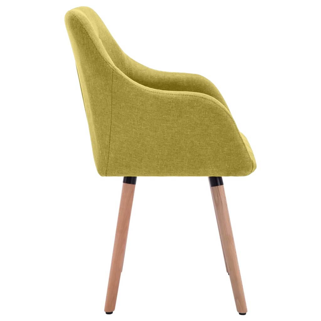 Eetkamerstoelen 2 st stof crèmekleurig