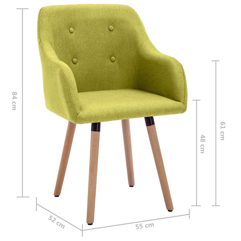 Eetkamerstoelen 2 st stof crèmekleurig