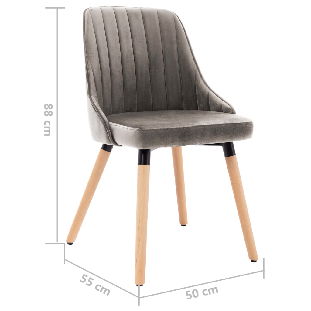 Eetkamerstoelen 2 st fluweel