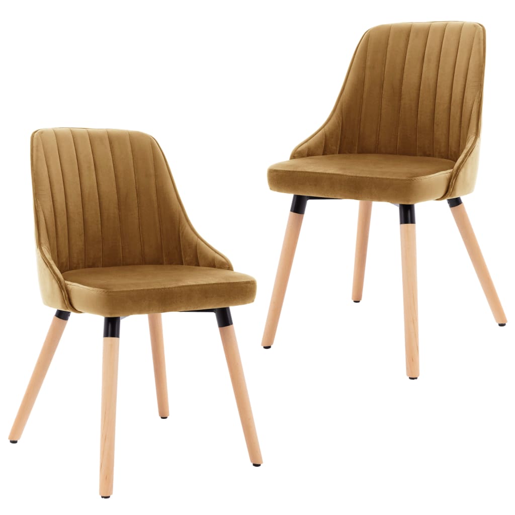 Eetkamerstoelen 2 st fluweel