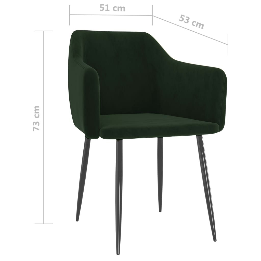 Eetkamerstoelen 2 st fluweel donkergrijs