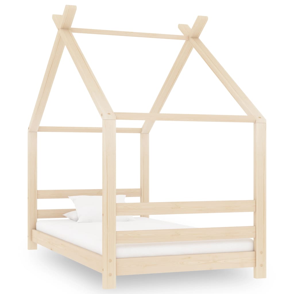 Kinderbedframe massief grenenhout 70x140 cm