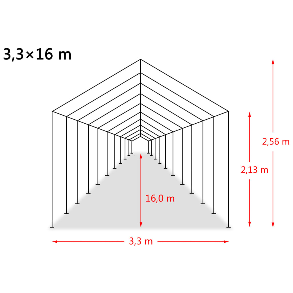 Veetent verwijderbaar 550 g/m² 3,3x8 m PVC donkergroen