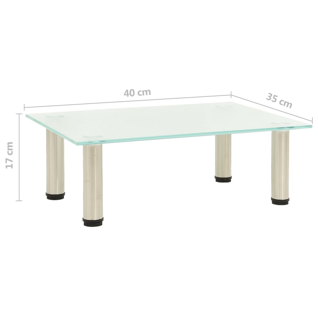 Tv-meubel 80x35x17 cm gehard glas transparant